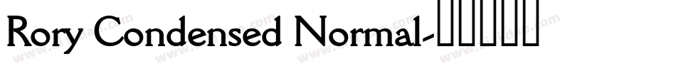 Rory Condensed Normal字体转换